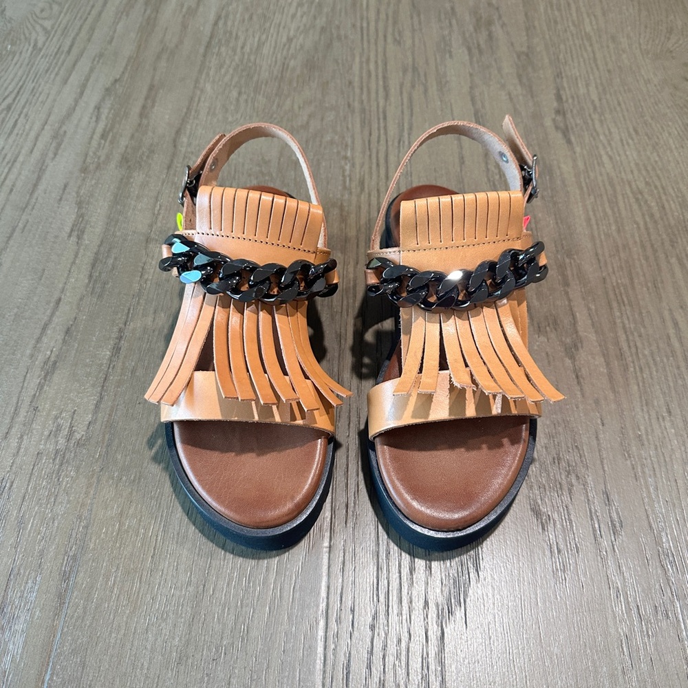 Rosamaro Made in Italy Sandals Brown Leather EU 38 US 7.5 - Picture 3 of 10